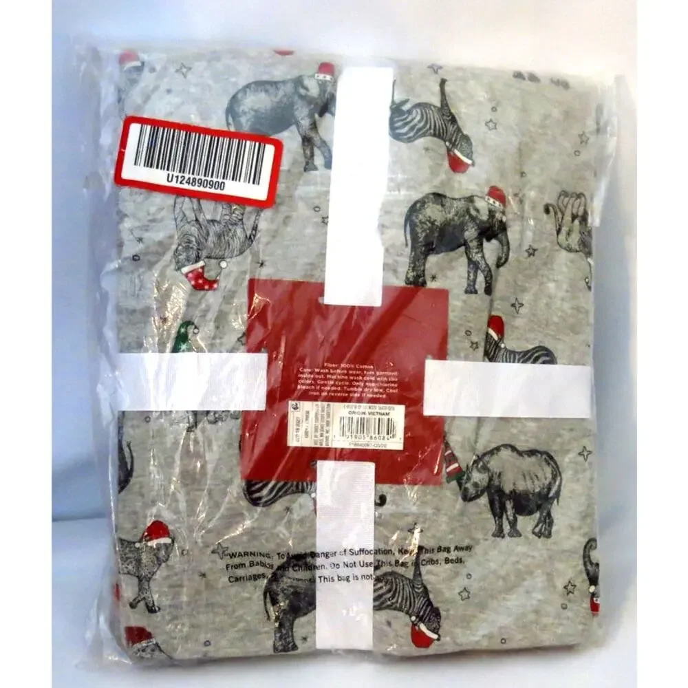 Wondershop Target *NWT* Safari Christmas Winter Pajamas Size L Women Gray - Picture 5 of 10